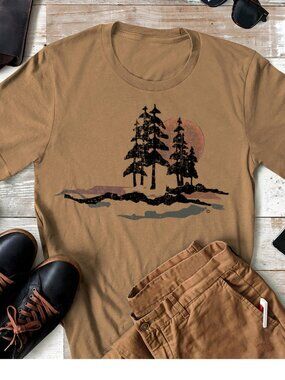 Daybreak Graphic Tee 🌅| Unisex Cotton Nature Shirt | Minimal Sunrise Aesthetic